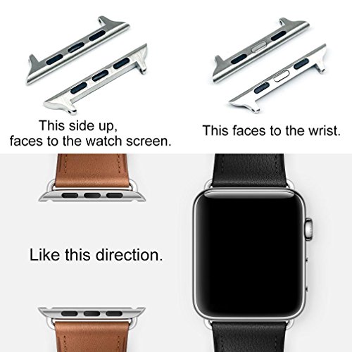 Newon [Spring Bar] Watch Strap Connector Adapter Compatible With Apple Watch Band - Black 38/40/41 22Mm #TOP4