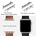 NEWON [Spring Bar Watch Strap Connector Adapter Compatible with Apple Watch Band 42/44/45/49 24mm Black