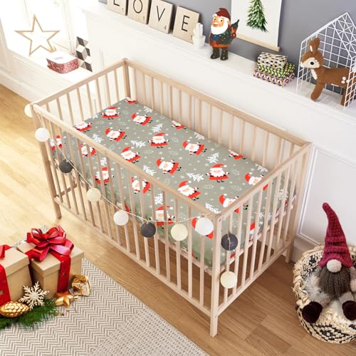 Image of UOMNY Crib Sheet Christmas Fitted Crib Sheets Baby Sheet for Standard Crib and Toddler Mattresses Nursery Bedding Sheet Crib Mattress Sheets for Boys and Girls 1 Pack Space Toddler Sheet