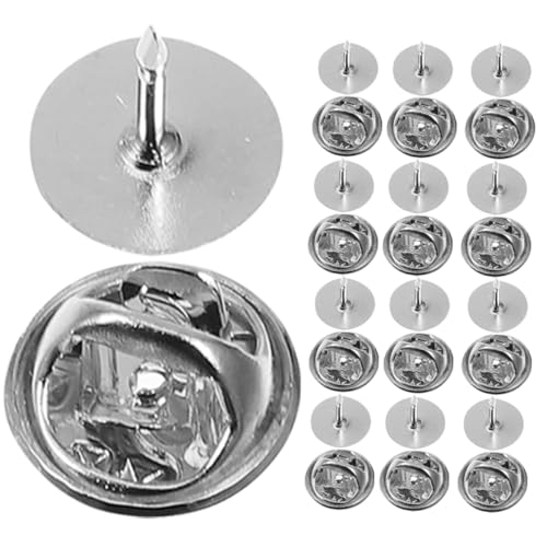 Gadpiparty 20Pcs Multi Function Stainless Steel Pin Backs for Brooches Lapel Pins and Tie Tacks Smooth Polished DIY Accessory for Crafting and Jewelry Making