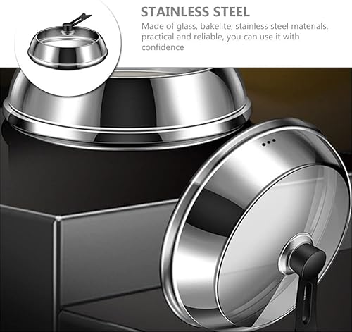 Miniatura 7 de Kichvoe Tapa de olla de cocina, cubierta de olla visible universal, tapa de acero inoxidable para ollas y sartenes accesorios