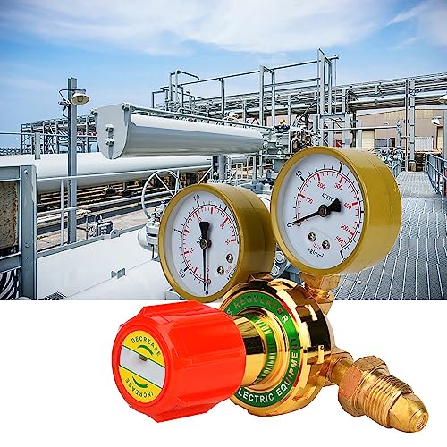 Régulateur de Gaz Acétyle, Réducteur de Pression, Manomètre pour le Soudage, Kit de Gaz Acétyle avec Connecteur G5/8 CGA580 (60# acétylène d'exportation...