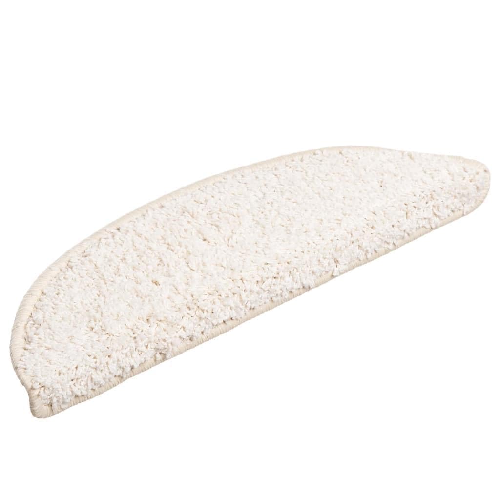 Maty na schody 10 sztuk 56x17x3 cm białe półokrągłe PP