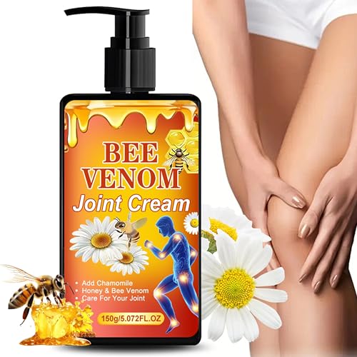 Bee Venom Joint Cream - Crema reparadora para espalda, rodillas y cuello, Bee Cream Pomada de veneno de abeja - Cuidado muscular natural de las articulaciones, fuerza máxima para manos, pies y cuidado