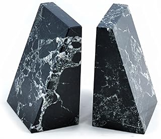 Himalayan Marble Dark Fossilstone Wedge Bookends