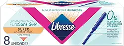 Libresse Pure Sensitive, Absovente interno Super com Aplicador longo, 8 unidades