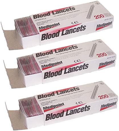 MEDIPOINT Stainless Steel Lancet – 200ct (Pack of 3) MEDIPOINT Stainless Steel Lancet – 200ct (Pack of 3)