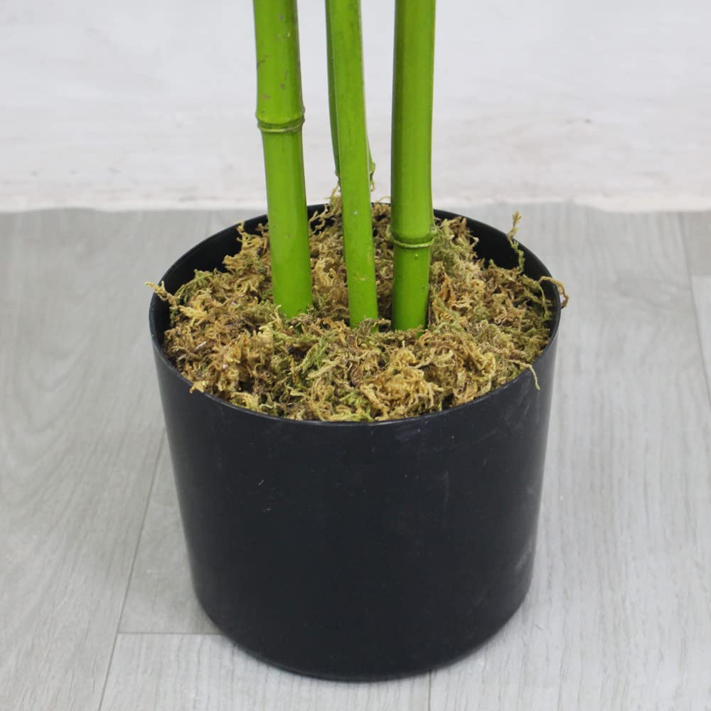 Bambou Plante Arbre Artificielle Artificiel 120cm avec Bois véritable Domaine Interne Decovego