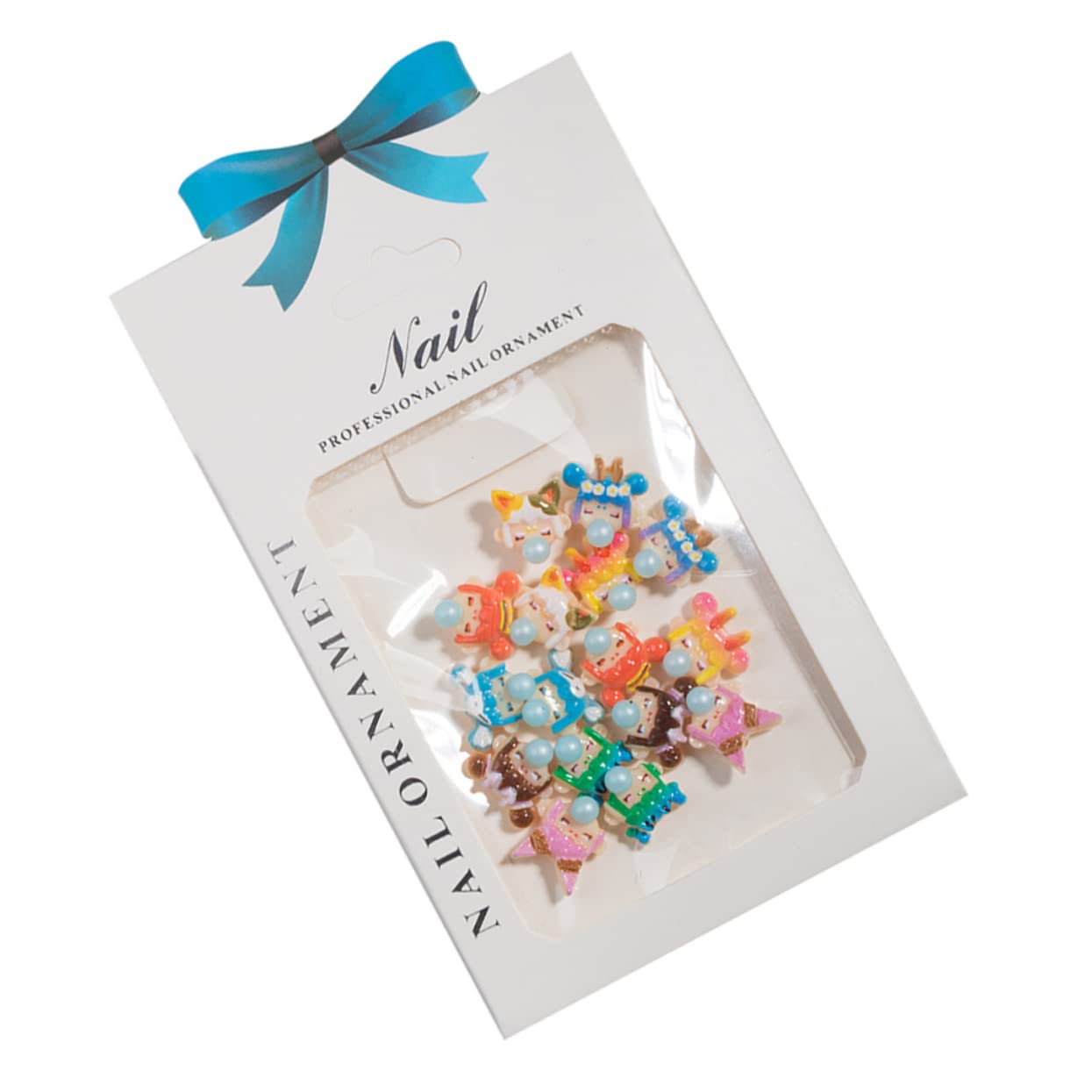 VICASKY Adorable Nail Jewelry Charms Cartoon Nail Art DIY Decorations Studs Stones Manicure Jewelry Random Style