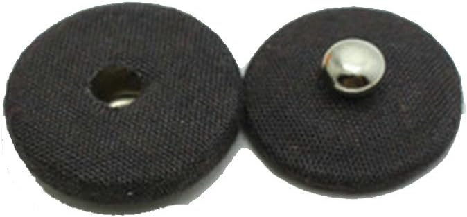 Lyracces Fabric Covered Brass Snap Fastener Press Studs Sewing Buttons Popper Tich 11mm 10pcs (Dark Coffee)
