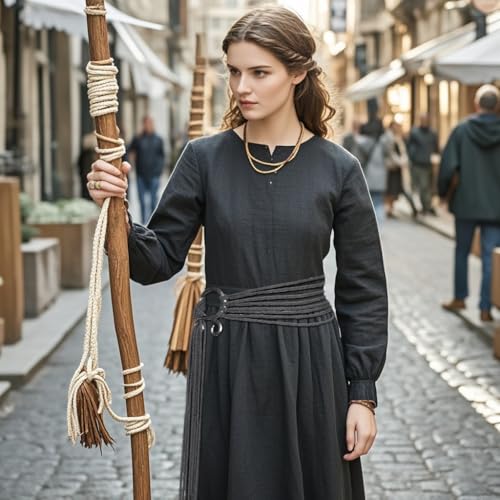 Joukavor Viking Troll Cross Belt Norse Witch Rope Belt for Women2