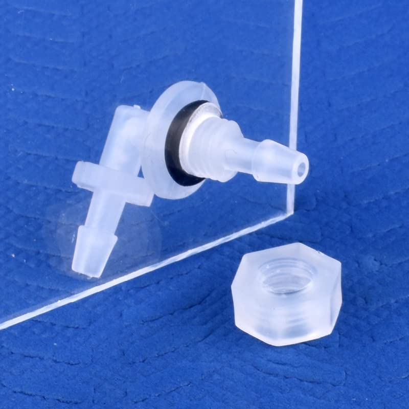 ~ 200 Piezas M6 ~ G1 / 2 a 2.4-11.1 mm PP Conectores de Codo con Tuerca Junta tórica Irrigación Tanque de Acuario Juntas de Manguera de Placa pasante-50 Juegos, 7.9-G1I4-7.9