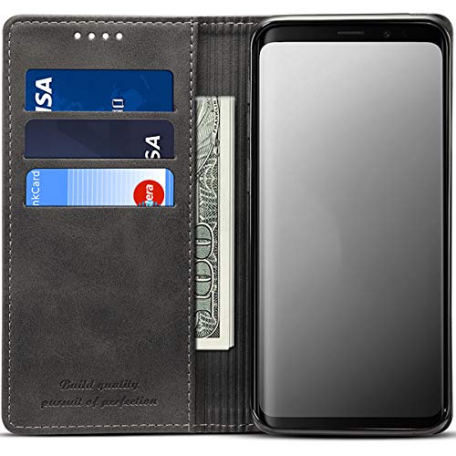 Wallet Case Compatible Samsung Galaxy S10 Plus (2019), Magnetic Stand View Premium PU Leather Flip Cover Purse Book Style [Kickstand Feature] ID & Credit Card Slots Pockets for S10+ 6.4 inch Black