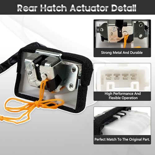 Image of BHB Rear Trunk Lid Tailgate Lock Latch Actuator Compatible with Toyota 4runner 4.0L 2010-2021 Tailgate Hatch Door Lock Actuator Replacement for 69110-35082 69110-35081 69110-35080 DLA1500