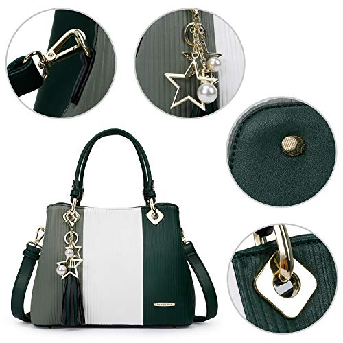 Image of Pomelo Best Purses and Handbags for Women with Multiple Pockets, Leather Top Handle Satchel Fashion Tote Shoulder Bags Ladies