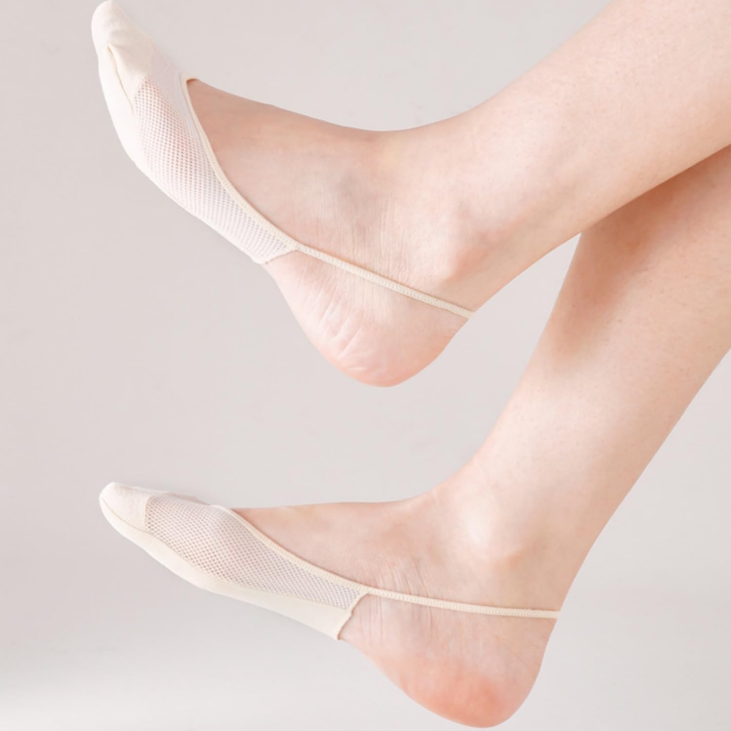 5 Pairs No Show Sling Back Socks Low Cut Liner No Show Padded Half Socks for Heels - Image 4