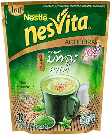 Nestle Nesvita Matcha Latte with Wholegrain Instant Breakfast Drink 250g (25g.x10 Sachets / Pack)