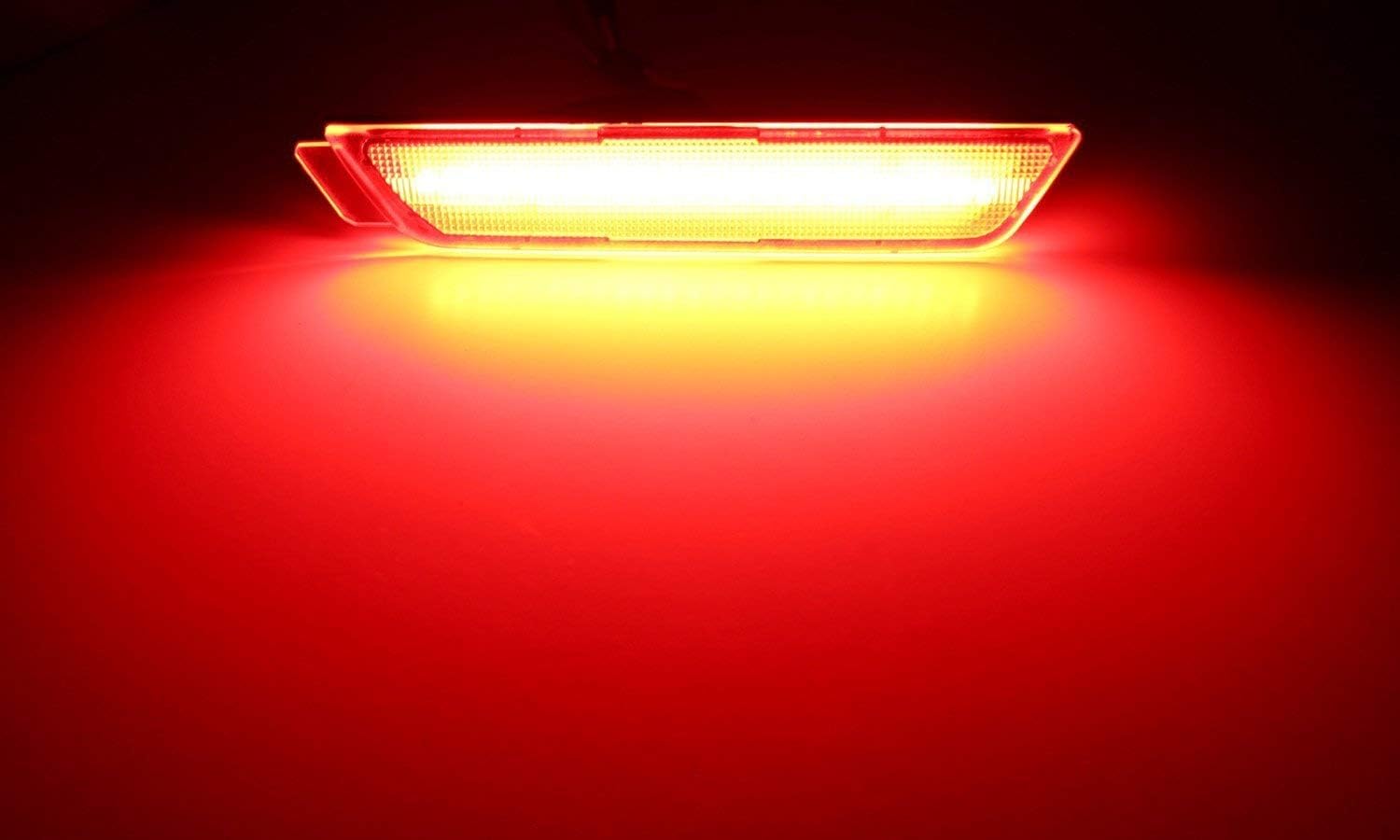 iJDMTOY Smoked Lens Red Full LED Rear Side Marker Light Kit Compatible With 2010-15 Chevy Camaro, Powered by 27-SMD LED, Replace OEM Back Sidemarker Lamps