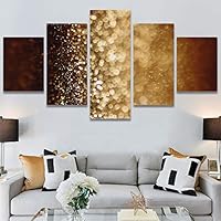 SIGNWIN 5 Panel Canvas Wall Art Abstract Colorful Hallway Industrial Lights Modern Artwork for Home Decorations Ready to Hang - 60
