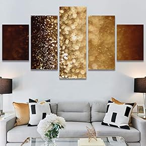SIGNWIN 5 Panel Canvas Wall Art Abstract Colorful...