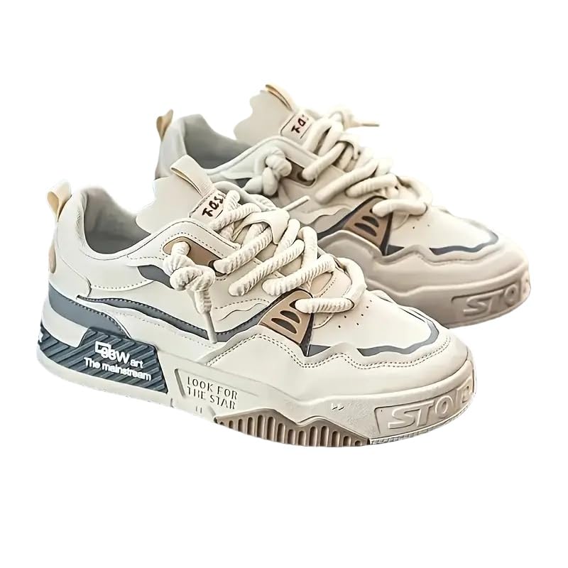 [Comfy Street Style Skate Shoes] Comfy Non Slip Men's Skate Shoes - Trendy Street Style Platform Sneakers for Outdoor Activities