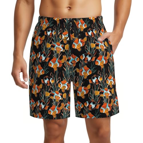 Men's Beach Shorts Quick Dry Swim Trunks Mesh Lining Swim Shorts with Pockets