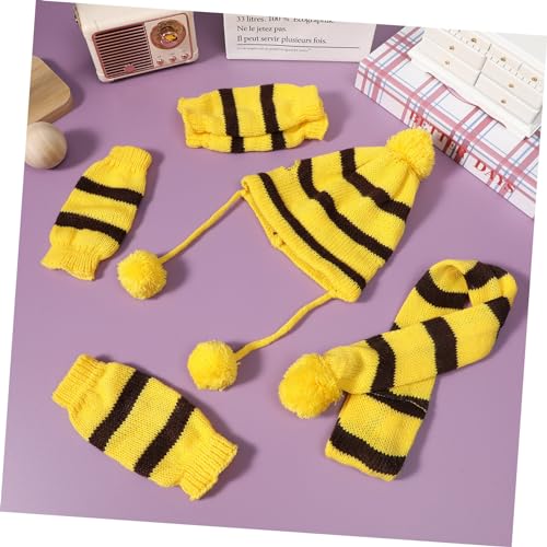 Bufanda y gorro tejido para perro tamaño S miniatura 7