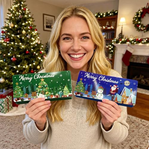 6 Stück Geldgeschenke Weihnachten, Weihnachtsüberraschung Geldhalter 10 Fächern, mit 6 Weihnachtskarten, Weihnachts Geld Oder Geschenkkartenhalte, Weihnachts Bargeld Geldumschläge