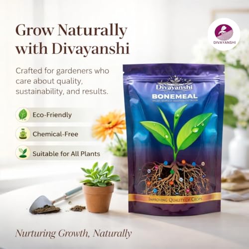 Image of Divayanshi Bone Meal Fertilizer for Plants | Organic Powder for Strong Root Growth & Flowering | Rich in Phosphorus & Calcium | Ideal for Garden, Pots & Lawns (All Plants Use)- 20kg