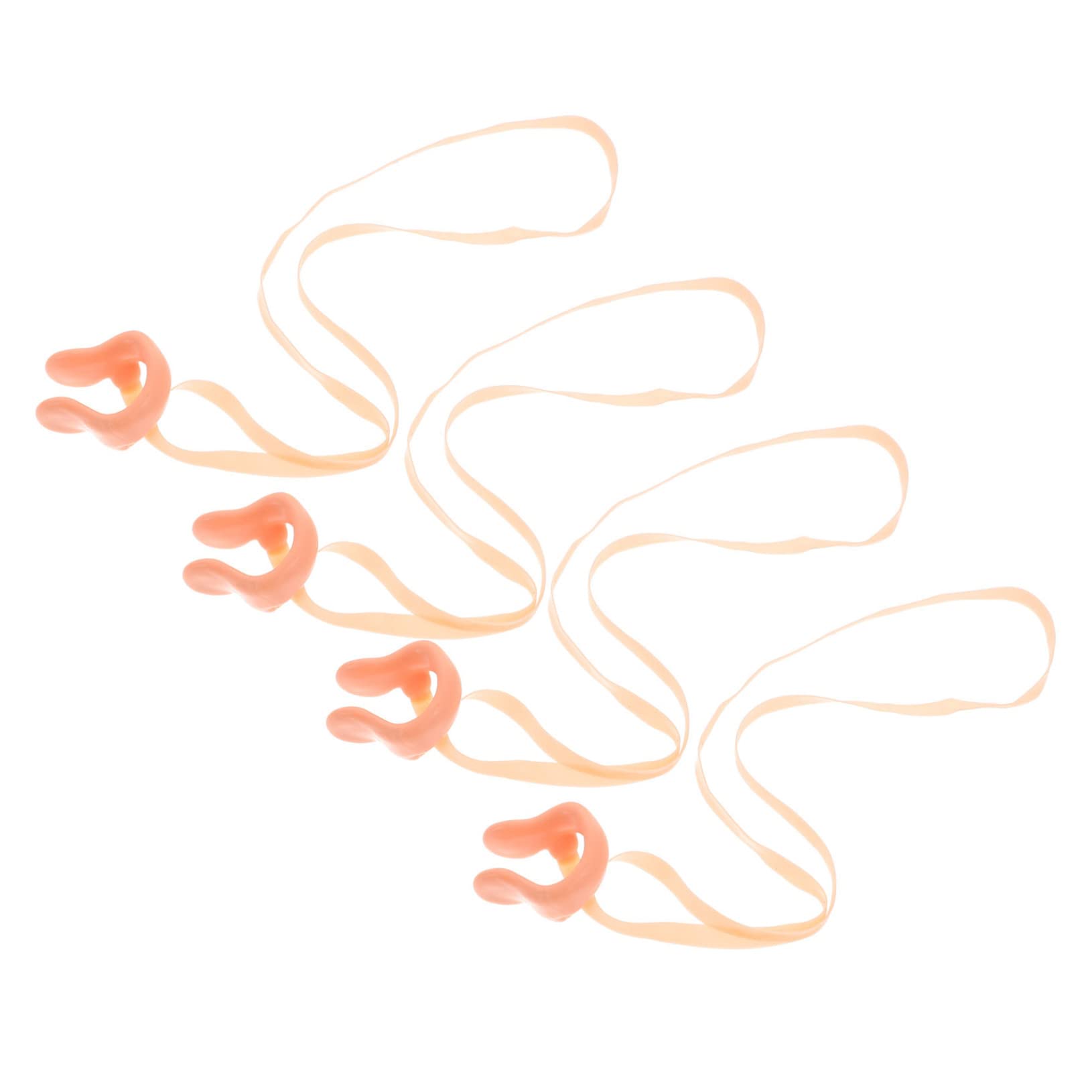DECHOUS 4pcs Silicone Swim Nose Clip for Boys and Girls Adults Comfortable Padded Nose Plugs Elastic Strap for Swimming Protection