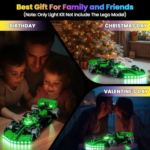 Image of Upgraded Led Light Kit Compatible with Lego Kick Sauber F1 Team C44 Race Car Building Set, Lights Decoration Compatible with Lego 77247 (Model Not Included)