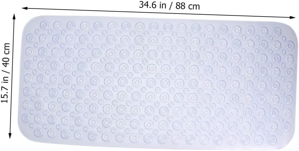 PVC Non-Slip Bath Mat 88x40cm Washable Shower Rug Suction Cups for Bathroom Safety Comfortable Foot Massage Design for Daily Use