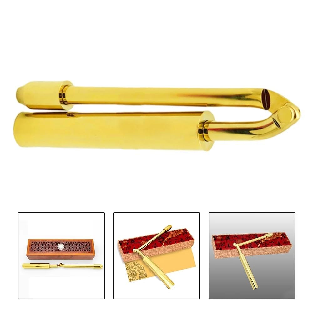 Detector de Metales Varilla de detección plegable de cobre puro, herramienta de detección de Feng Shui, varillas de agua, Detector de oro, piezas de herramientas, 1 Uds. Herramientas para buscar tesor