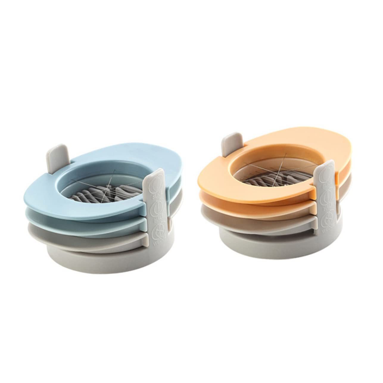OFFSCH Stackable Egg Slicer Stainless Steel Egg Cutter Divider Separator Kitchen Tool for Breaker