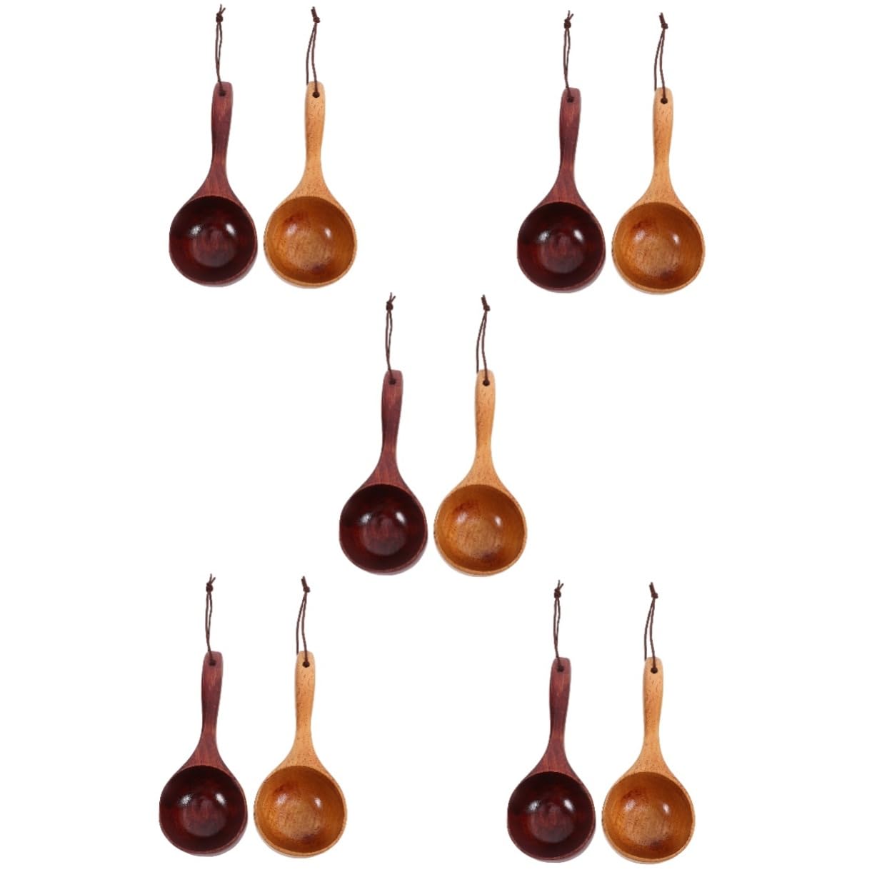 Cabilock 10 Piezas Cuchara de arroz japonesa cucharón cucharón de sopa de cocina Cucharón de sopa de madera Cucharón de sopa práctico cucharon para sopa cucharón de madera
