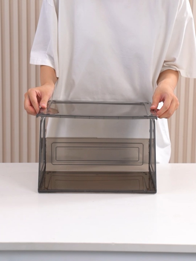 Amazon｜【シューズボックス 磁石開閉扉 UVカット 高さ21cm】10個