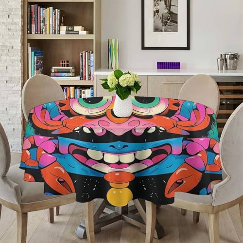 Nappe ronde en polyester antitache et lavable pour éliminer les corvées - 5