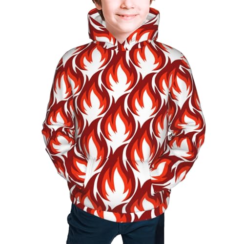 Fire Symbols Kid Hoodies Boys Sweatshirts Girls Pullover with Pocket3
