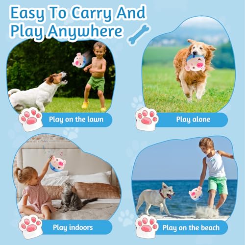 Audasi Aktives Bewegendes Haustier Plüschspielzeug USB-aufladbar Bewegendes Hundespielzeug Balls Hundeball Elektrisch Futter Ball Leckerli Spielzeug Ball für Haustier Hunde IQ Training