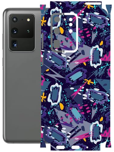 Image of AtOdds - Full Body Back Screen Guard Protector Film - Lamination Wrap Skin Sticker Compatible with Samsung Galaxy S20 Ultra | Scratchproof Matte Finish (Abstract)