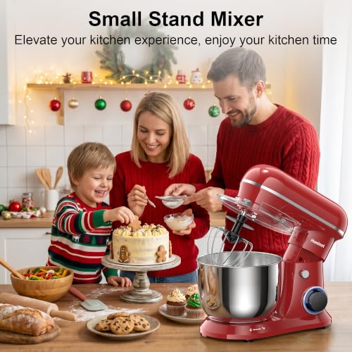Image of Honinst 4QT Electric Stand Mixer, 10-Speed Tilt-Head Compact Kitchen Mixer