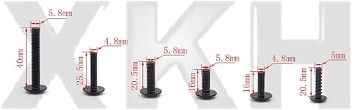 Miniatura 7 de XKH - Kit de tornillos y tornillos para carenado de motocicleta compatible con Kawasaki Ninja 250R 300 650 ZX10R negro B00YB3Y2SS