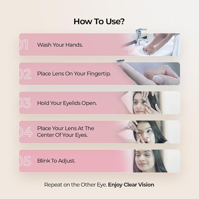 Image of Bausch & Lomb Lacelle Premium Color Contact Lens - (Brown) | with Power | Monthly Disposable| Hydrogel Material | (-2.5, Pack of 1)