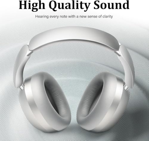 Image of Wentronic Y04 Wireless Over-Ear Headphones, Active Noise Cancelling, Sliver