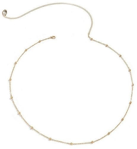 VAMA Adjustable Golden Waist Hip Belly Chain Kamarband Body Beads Chains Kamar karddhani Kamar bandh Saree Vaddanam for Girls & Women