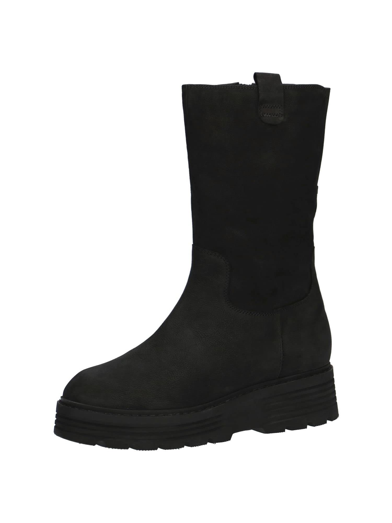 CAPRICE Women's 9-9-26402-29 Half Length Boots, Black Nubuck, 7.5 UK