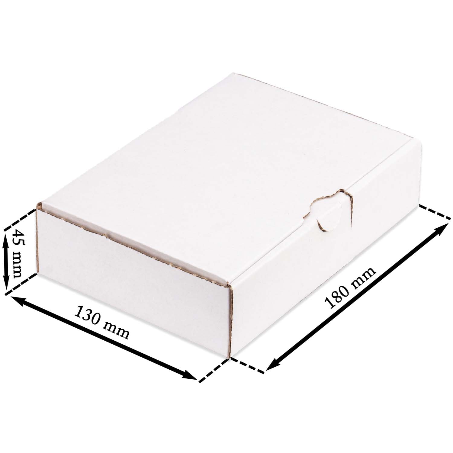Maxibriefkartons 180 x 130 x 45 mm MB-2 weiß Maxibrief Karton Faltschachtel stabil Versandkarton für Post DHL Versand DIN A6 Warensendung Büchersendung Versandschachtel (1000 Stück)