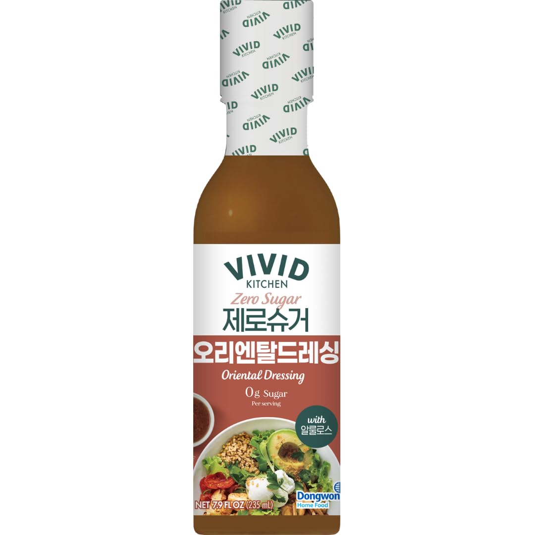 Amazon.com : VIVID Kitchen Zero Sugar Oriental Dressing (Salad Dressing)  7.5 fl oz  Soy-Sesame Based Asian Salad Dressing  Keto & Vegan Friendly   No Sugar, No Preservatives : Grocery & Gourmet Food