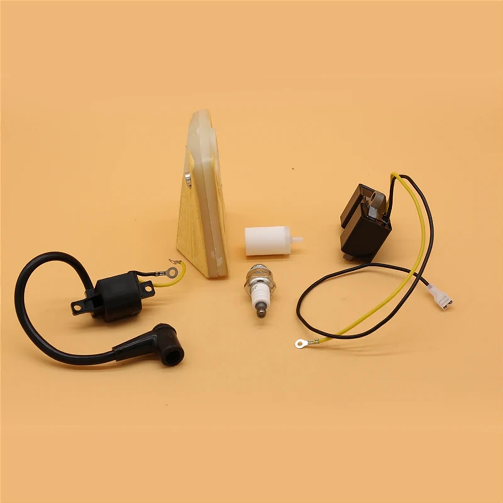 Módulo de bobina encendido, filtro aire, bujía, for Husqvarna, 61 66 266, JONSERED, 630, repuestos for motosierra gasolina for jardín Elemento de filtro de aire para cortacésped