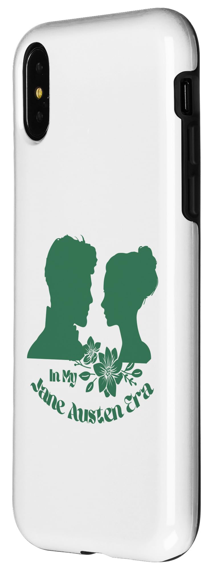 iPhone X/XS In My Jane Austen Era Gentleman Lady Flowers Case - Image 2